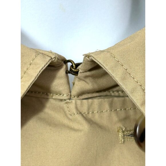 Polo Ralph Lauren Girls Trench Coat Khaki 8 Hood Epaulets Classic Belted Cotton - Picture 5 of 16